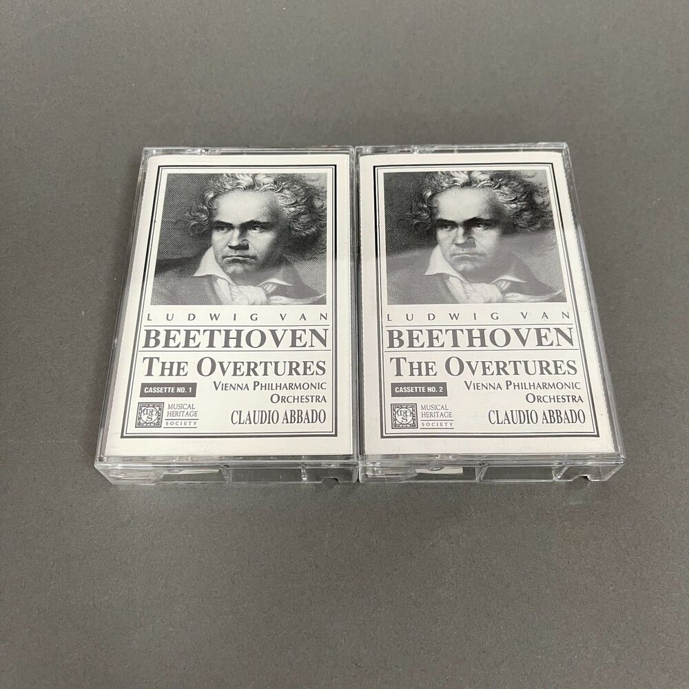 Ludwig Van Beethoven The Overtures Vienna Philharmonic Cassette Lot of 2‎